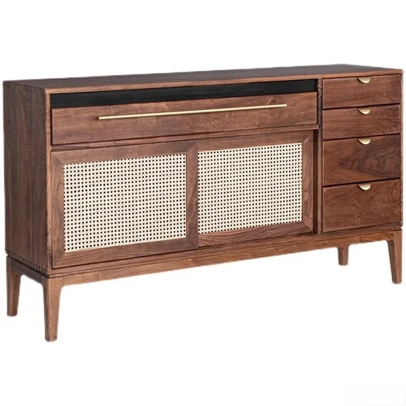 

All solid wood living room tea cabinet simple dining room wine cabinet storage