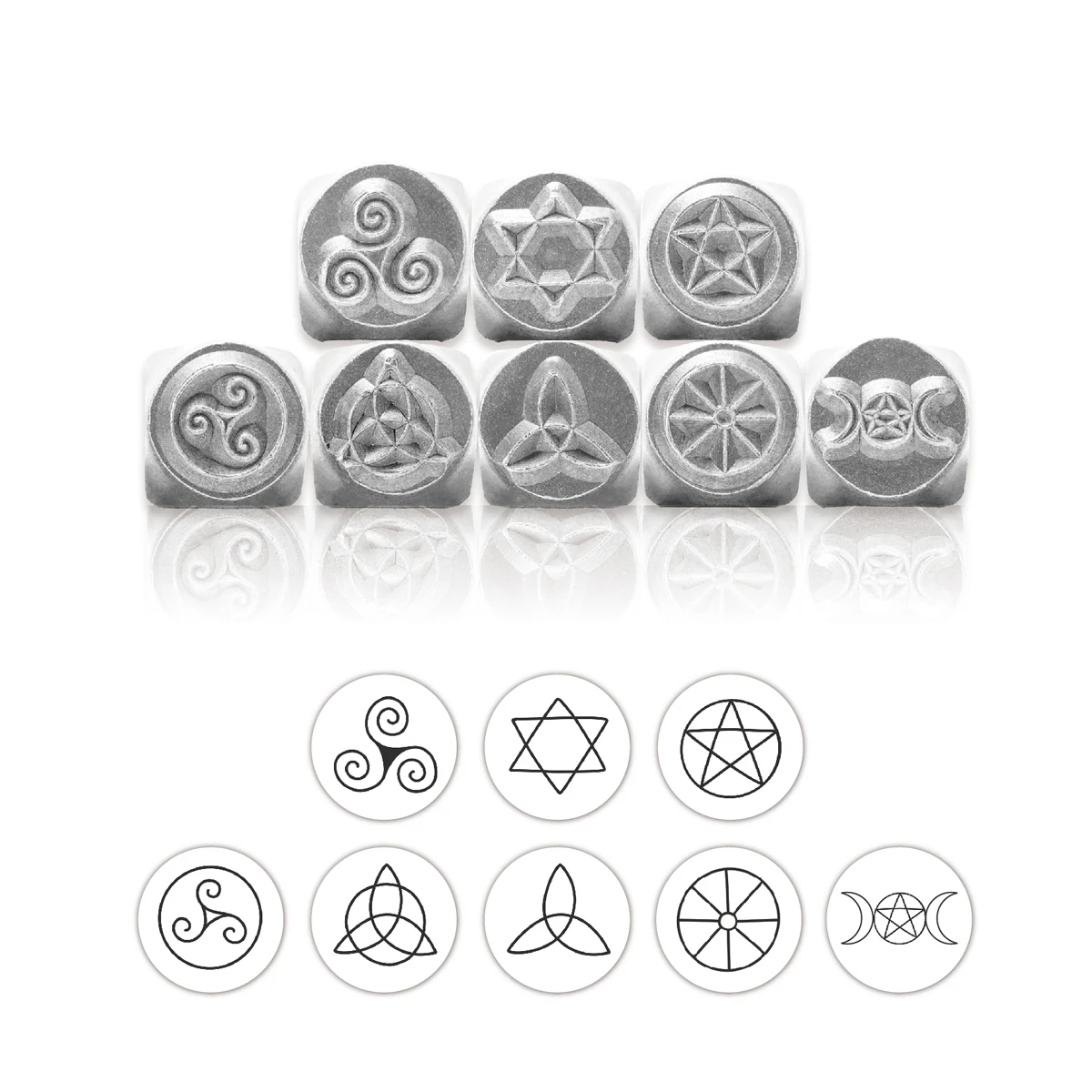 Metal Stamping Jewelry Making Supplies Mystery Marker Metal Design Stamp for Metal, Jewelry (8mm)
