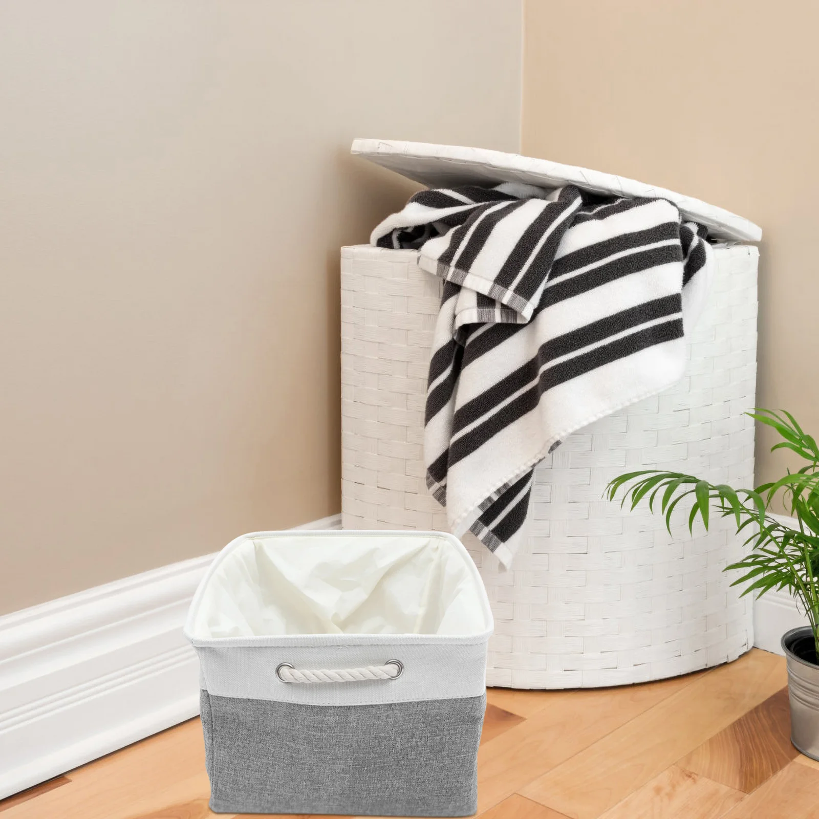 

Large Fabric Storage Baskets Blue Cotton Dirty Clothes Toy ganizing Bin Laundry Container Cloth ganizer Foldable