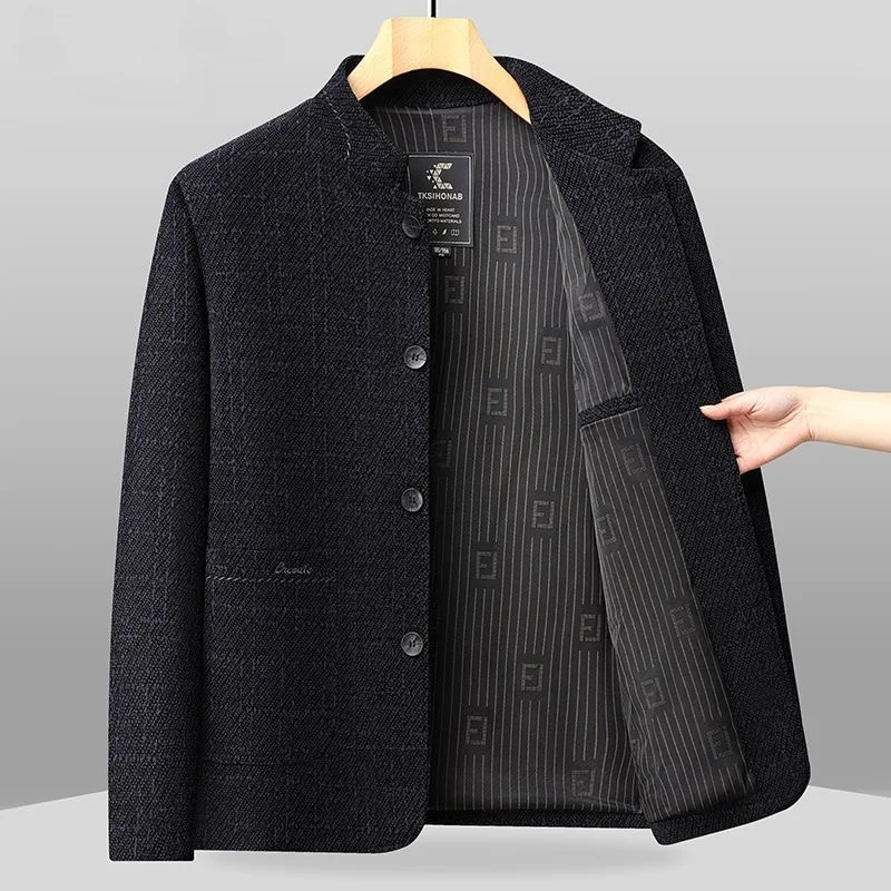 

Мужская повседневная куртка Busin для весны и осени, в стиле Dad Sle, из полиэстера, нейлона и композитного волокна, с длинными рукавами и воротником-стойкой.