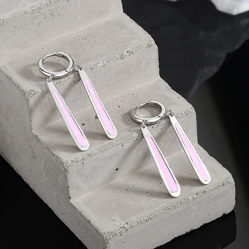 Cute Romantic Rabbit Drop Earrings Pink Epoxy Copper Long Pendant Female Elegant Dangle Ear Jewelry Accessory Best Gifts