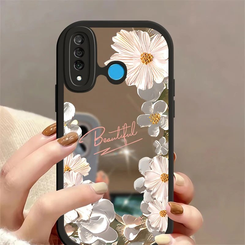 For Huawei P30 P 30 Case Luxury Painted Cover Soft Silicone Phone Cases For Huawei P20 P30 P40 Lite 4G Mate 20 Pro Mirror Bumper