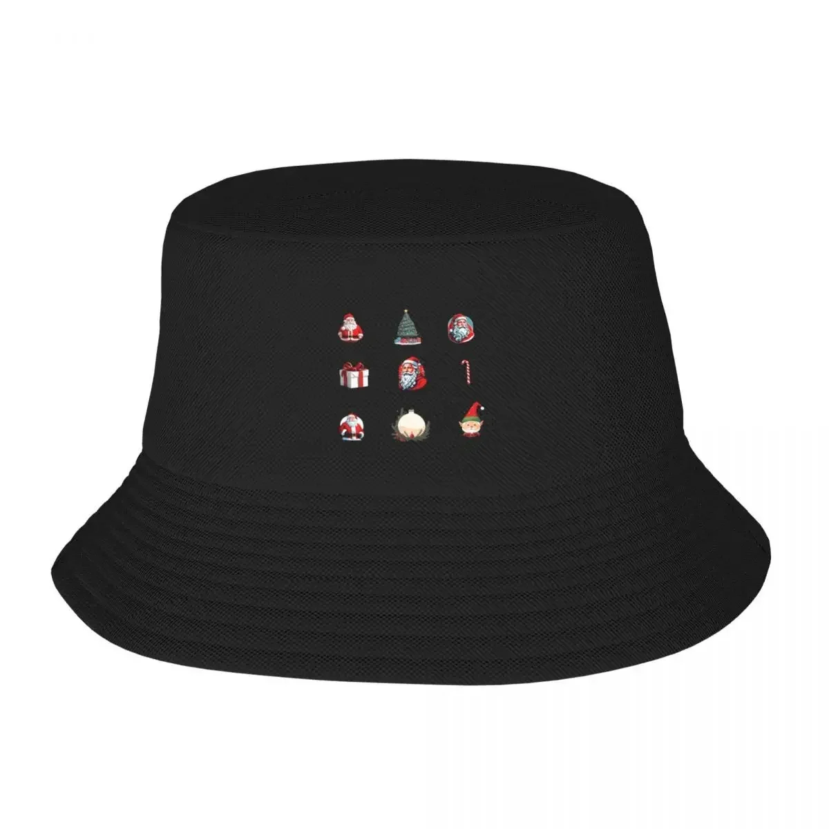 New Xmas merry christmas stickers pack Bucket Hat Golf Hat Thermal Visor Cosplay Horse Hat Male Cap Women's