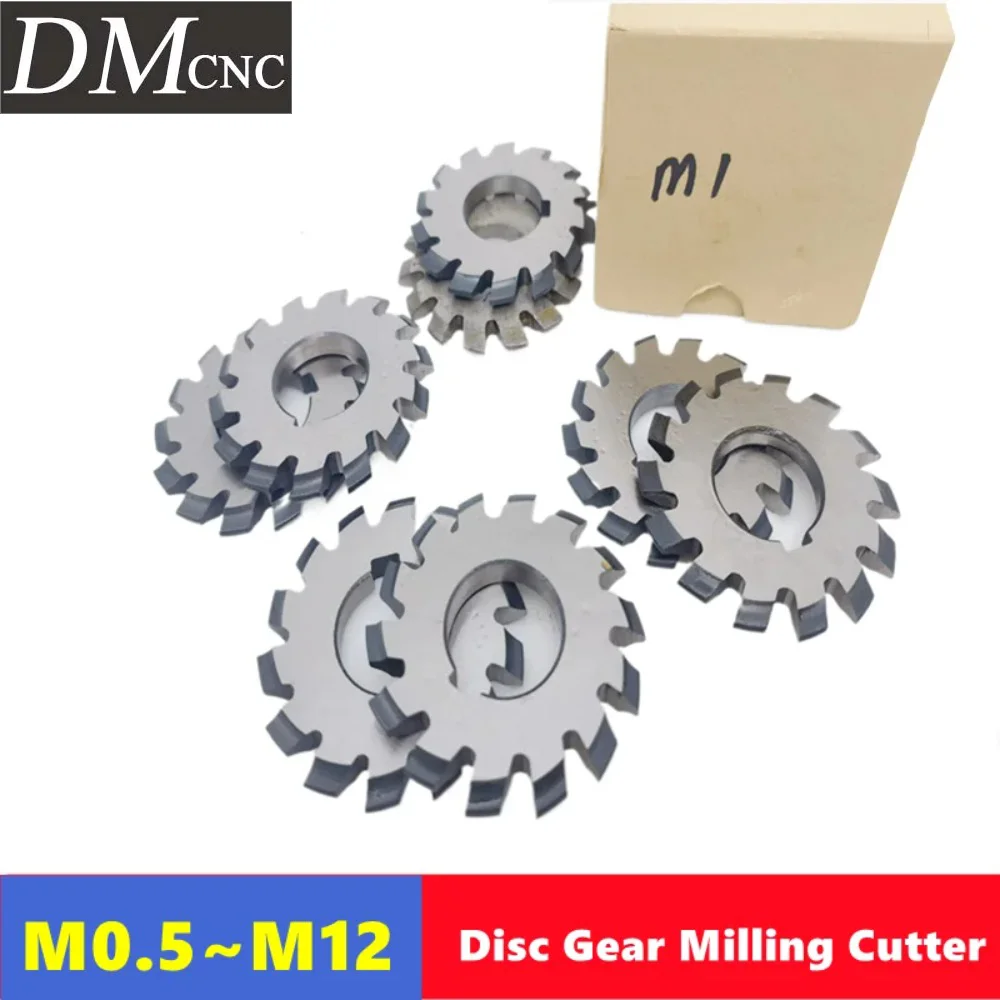 

Disc Type Gear Milling Cutter | HSS | Pressure Angle 20° | Module 1-12 (No.1-8) | 8-Piece Set