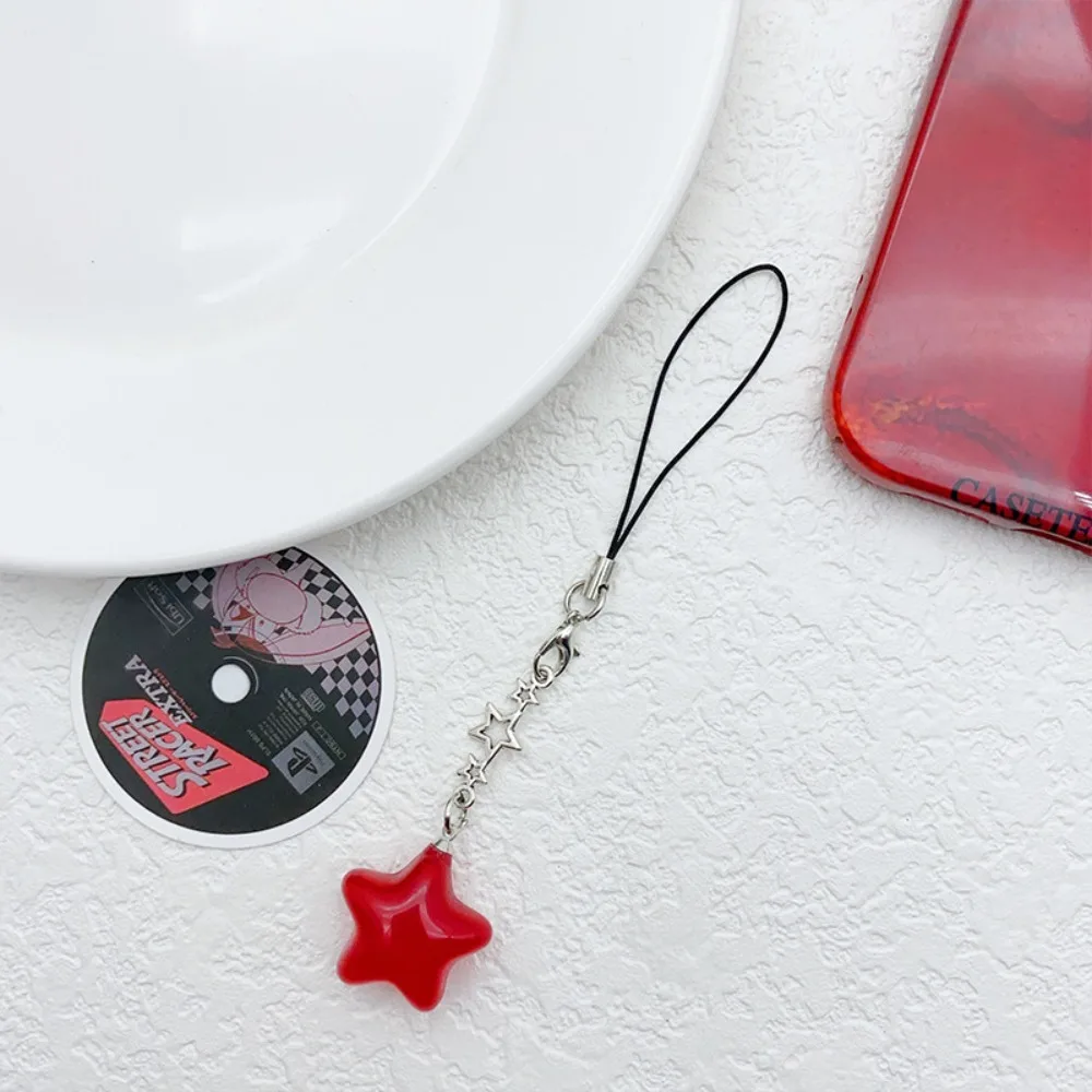 Fashion Star Star Phone Strap Pendant Keychain Phone Hanging Rope Universal Candy Color Mobile Phone Chain Telephone Jewelry