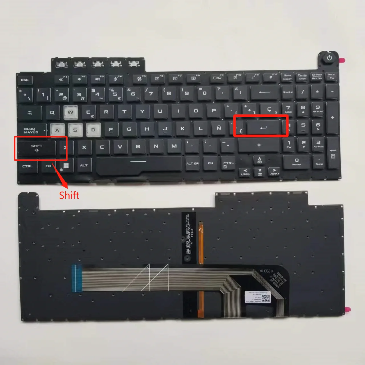 Espanhol Rgb Retroiluminado para Asus Tuf Gaming F15 Fx506 Fa506 Fa506q Fx506h Fx506li Fx506lh F17 Fx706 Fa706 Fx706li Teclado Novo sp