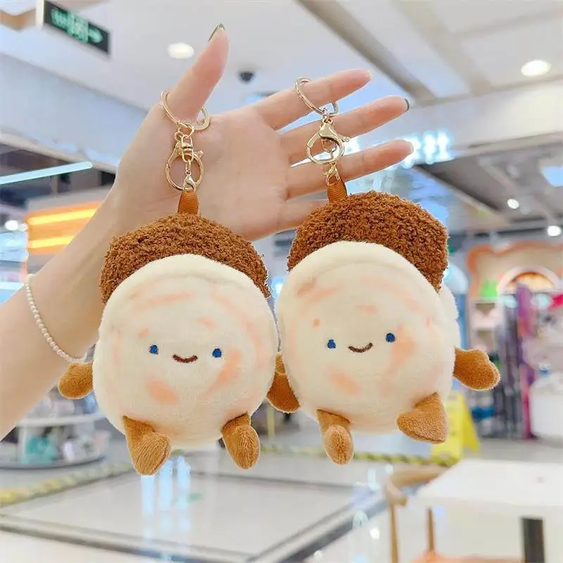 Cute Plush Hanging Ornament Bread Sandwich Bag Toy Bookbag Decorations Creative Xian Specialty Meat Sandwich Plush Doll