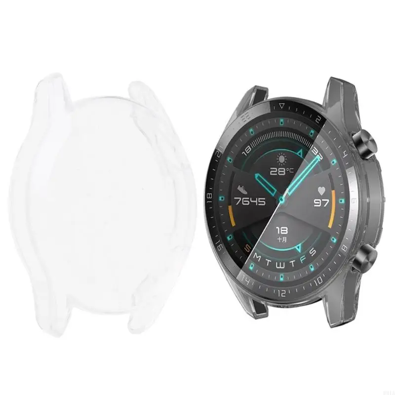 R91a สำหรับ Watch GT2 46 มม. สมาร์ทวอทช์สมาร์ทการสึกหรอป้องกันการป้องกันสำหรับตัวป้องกันหน้าจอปกบาง ๆ ของเปลือกหอย
