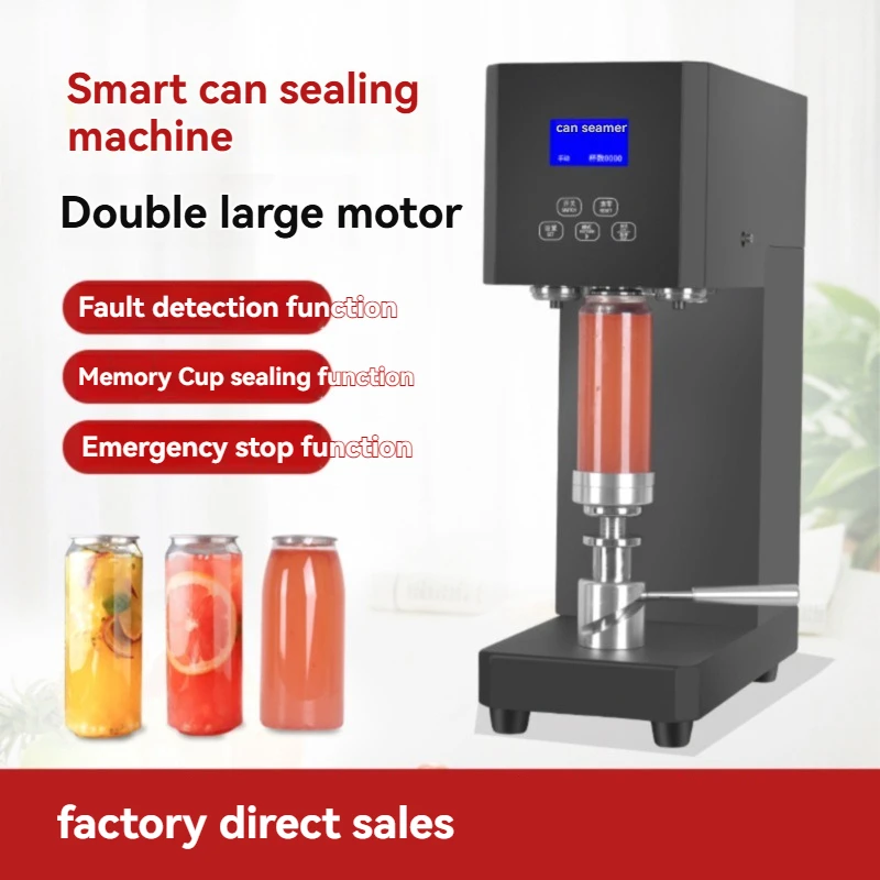 Semi-Automatic Aluminum Cap Can Sealer Commercial Can Sealing Machine For Milk Tea, Craft Beer And Plastic Beverage Bottle