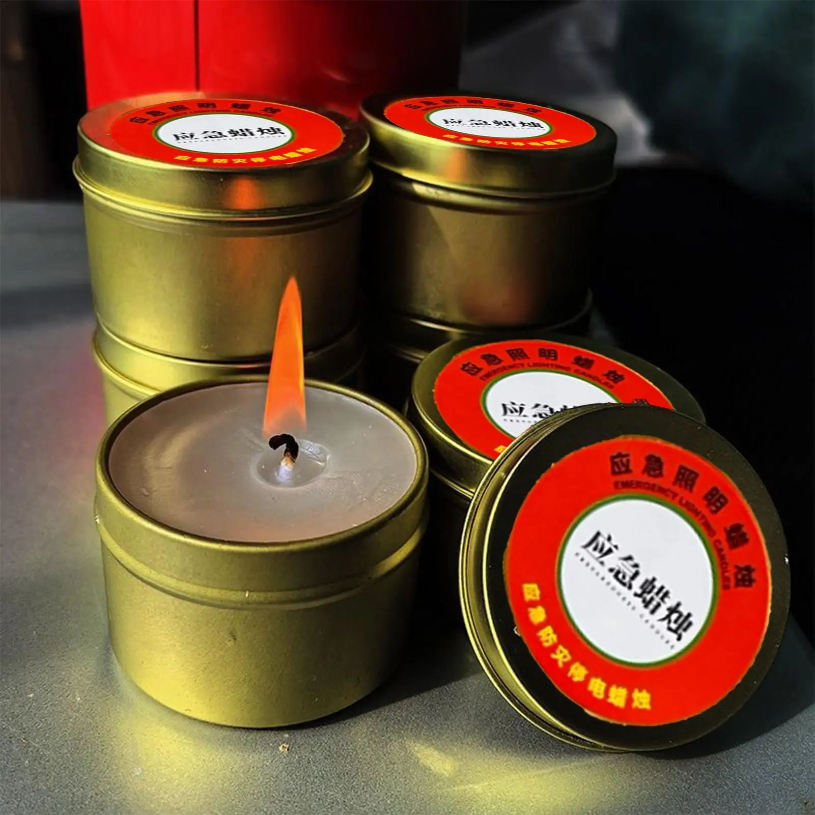 Camping Emergency Survival Candles 10pcs/set Long Burning SmokelessCandles For Power Outages Lighting For Hiking Outdoor