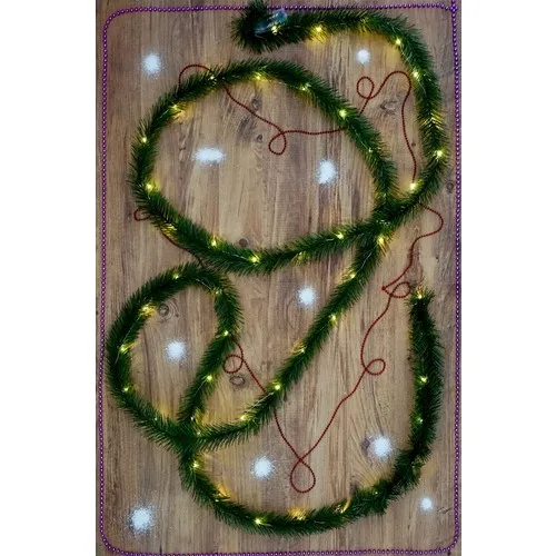 Mirvano 5 Metre Fairy LED Coiled Wire Pine Tree Garland Ornament, Christmas Ornament, Garland, Fairy LED