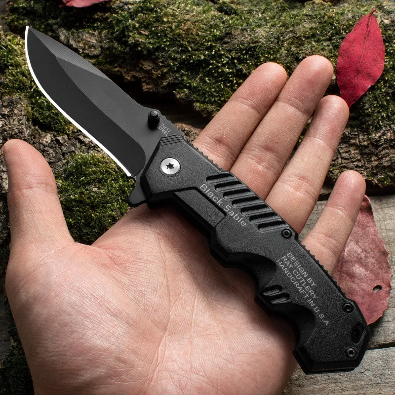 S/L Folding Knife Pocket Knife Tactical Survival Portable Camping Stainless Steel Knife Cut Fruits Open Cans For Outdoor Carry