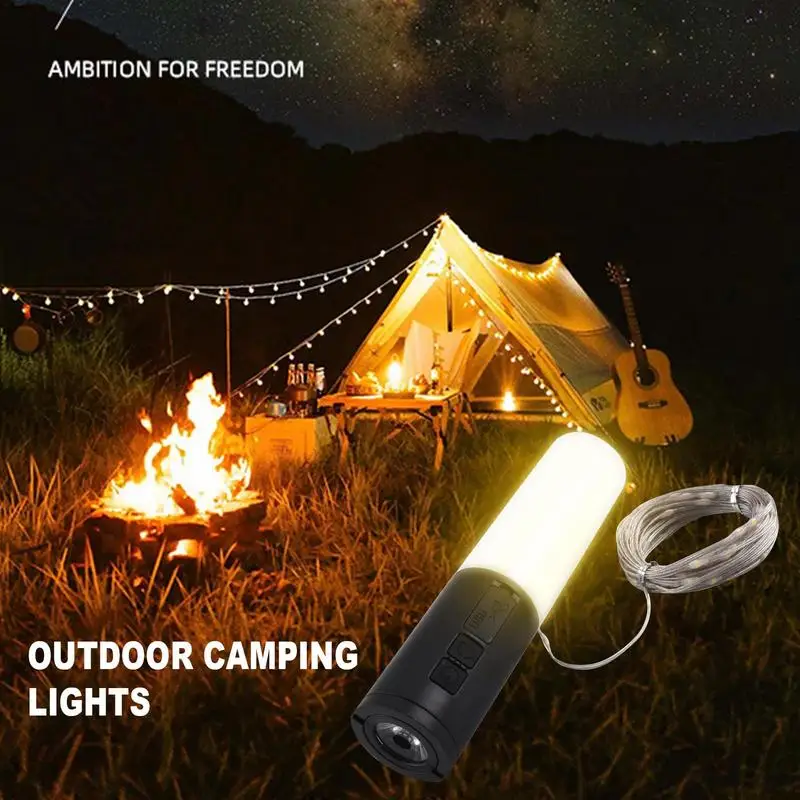 Outdoor String Light Portable Waterproof LED Strips Multifunctional Magnetic LED Camping Lantern Fairy String Lights For Home