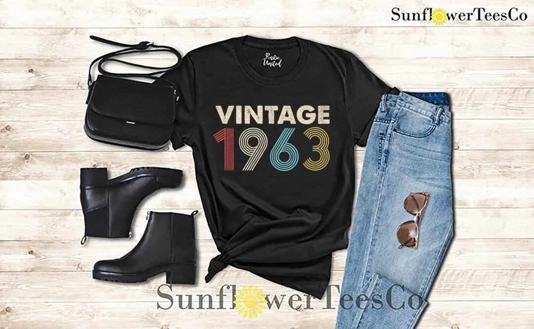 

Винтажная футболка 1963, 61-й день рождения для дедушек, бабушек, дедушек, дня рождения