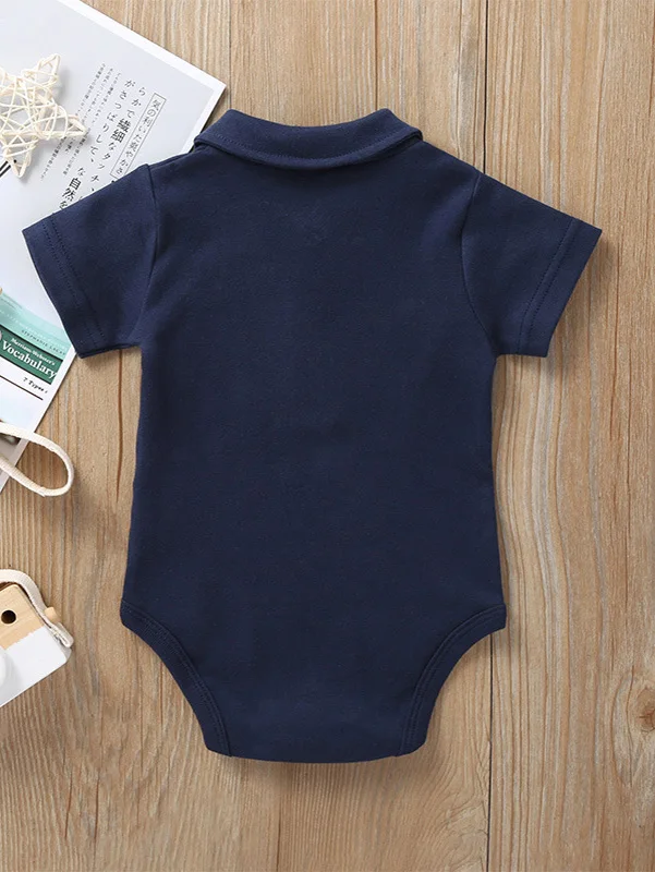 Sommer Baby Jungen Mädchen Overall Solide Polo Infant Baby Junge Mädchen Kleidung Overall Neugeborenen Bebies Roupas Für 0-1Y – Detail 2