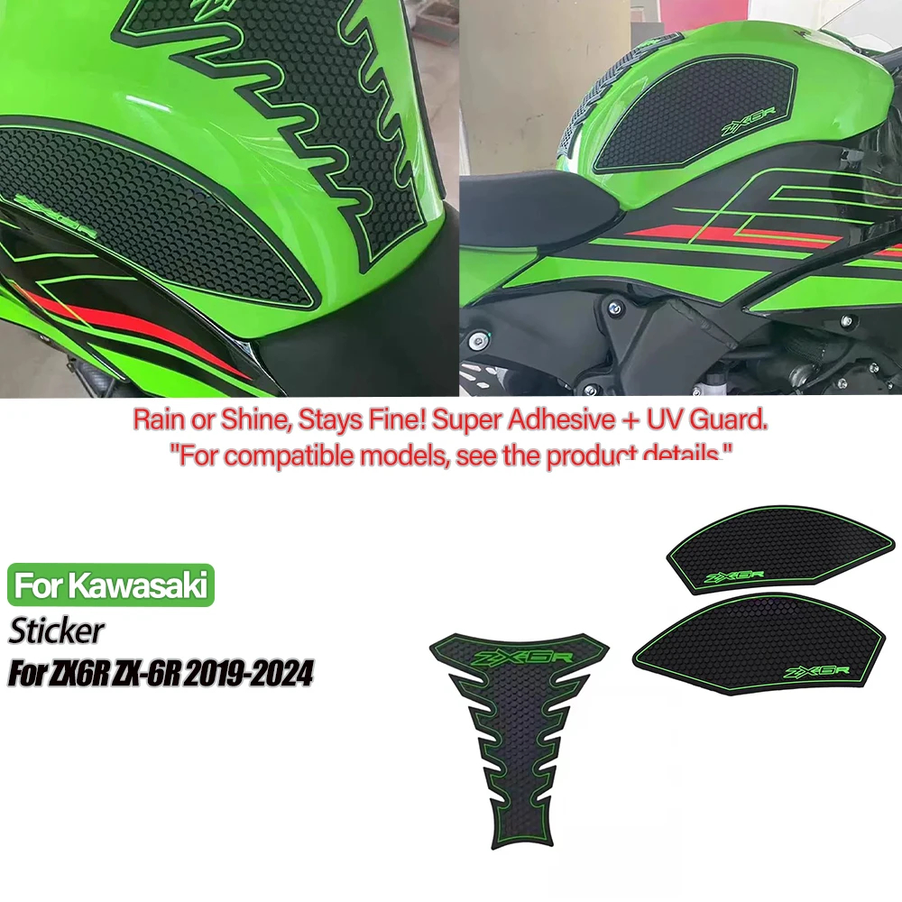 

2024 ZX6R Motorcycle Stickers Anti Slip Tank Pad Side Decals for Ninja ZX6R ZX6R ZX 6R 2019-2024 Motorcycle Accessories Tank Pad