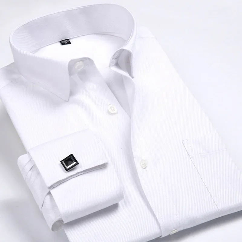 M-6XL, High-quality Men's Business Casual Shirt, Suitable for Daily Commuting, Parties, and As A Dress Shirt  Layering Purposes.