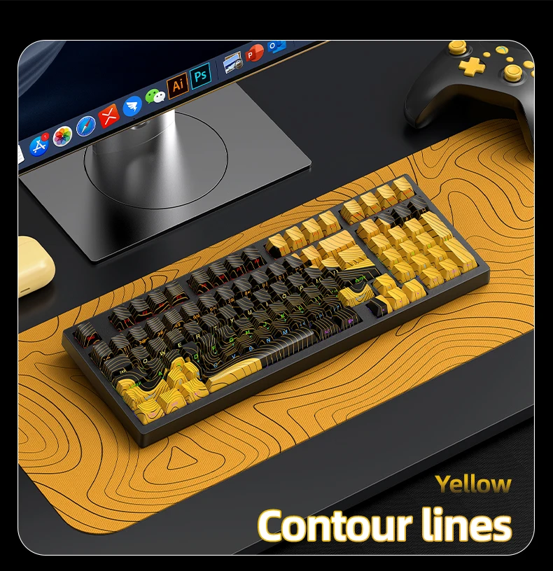 

​ Механическая клавиатура APAYADO K98, 3 режима, проводная/беспроводная/BT, RGB, 15 режимов, 7 цветов, контурные колпачки с боковой гравировкой и возможностью горячей замены