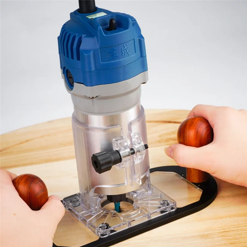 

1Set Wood Router Base For Edge Guide-Woodworking Trimming Machine Trimming Machine Base Aluminum Alloy + Acrylic