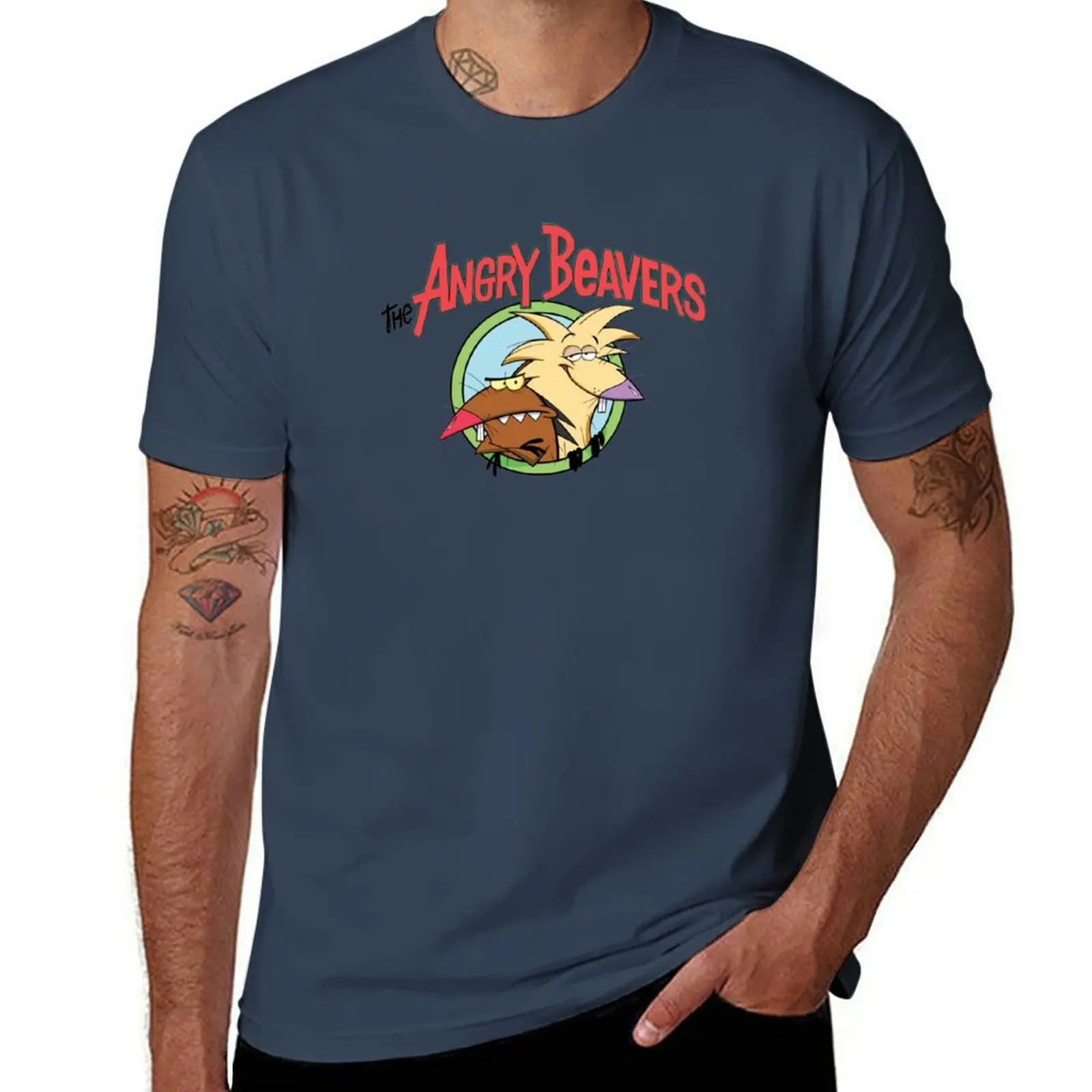 Angry Beavers T-Shirt gifts for boyfriend cute clothes vintage graphic tee quick drying mens clothes