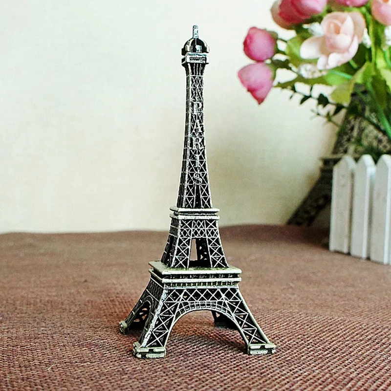 1PC 10cm 15cm 18cm Mini Paris Eiffel Tower Model Desk Figurine Statue Craft Travel Souvenir Alloy Home Office Desktop Ornament