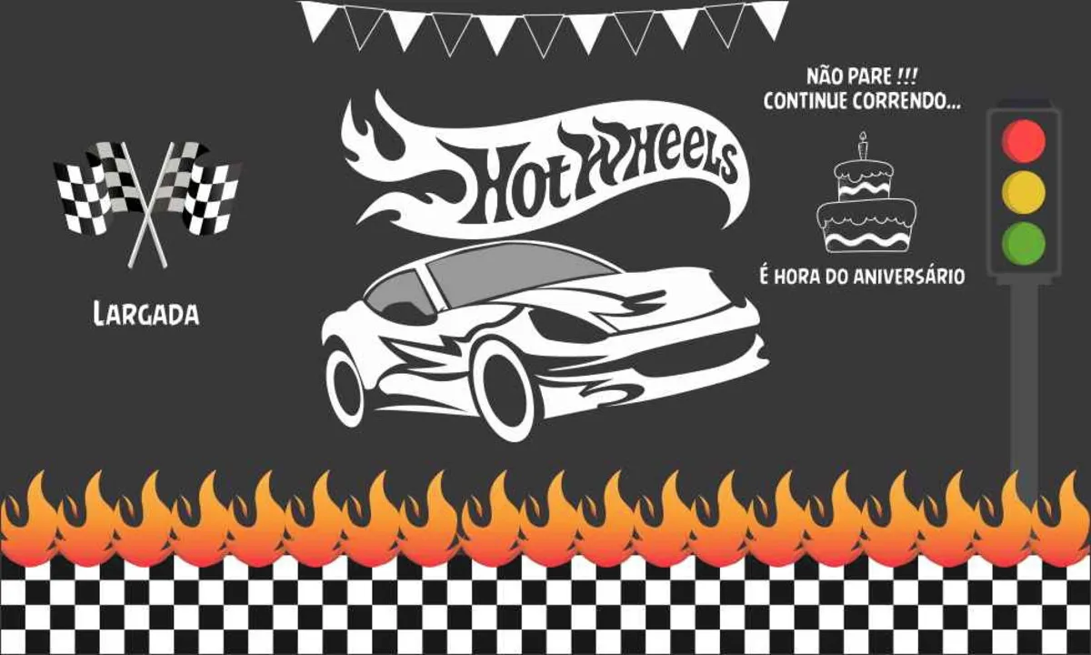 Carro de corrida Fundo Hot Wheels Wild Racer Runway Boy Festa Aniversário Fotografia Fundo Personalizado Foto Decoração Suprimentos