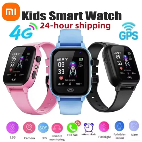 Xiaomi niños 4G reloj inteligente SOS ubicación GPS videollamada tarjeta Sim niño reloj inteligente cámara impermeable actualización reloj para niños niñas