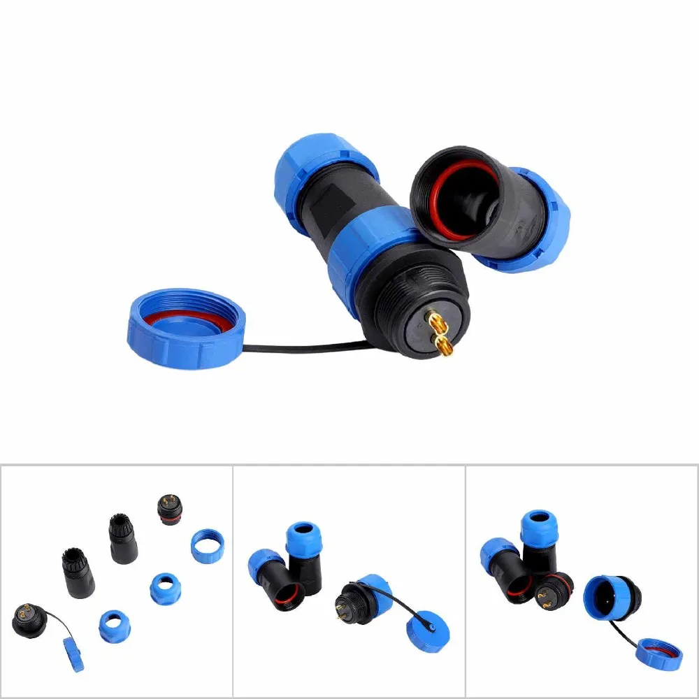 SP21 Waterproof Aviation Connector IP68 Docking Type Aviation Plug Fire-Resistance 30A 500V Cable in line Connector