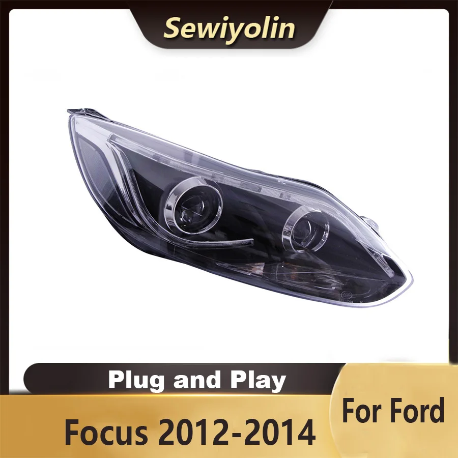 

For Ford Focus 2012-2014 Car Accessories Headlight Assembly LED Lights Lamp DRL Signal Plug And Play Daytime Running