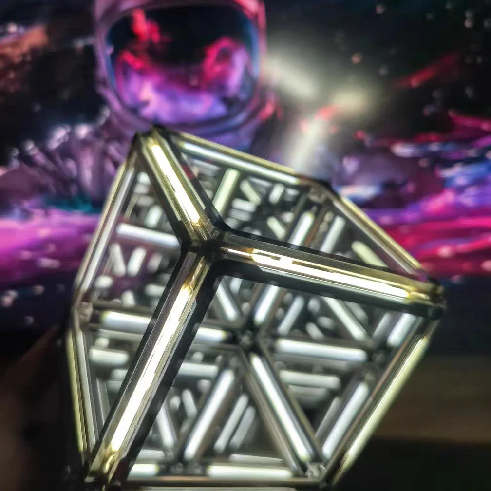 Electronic Game Desktop Technology Atmosphere Light Four-Dimensional Space Hypercube Creative Table Night Light Game Accessories