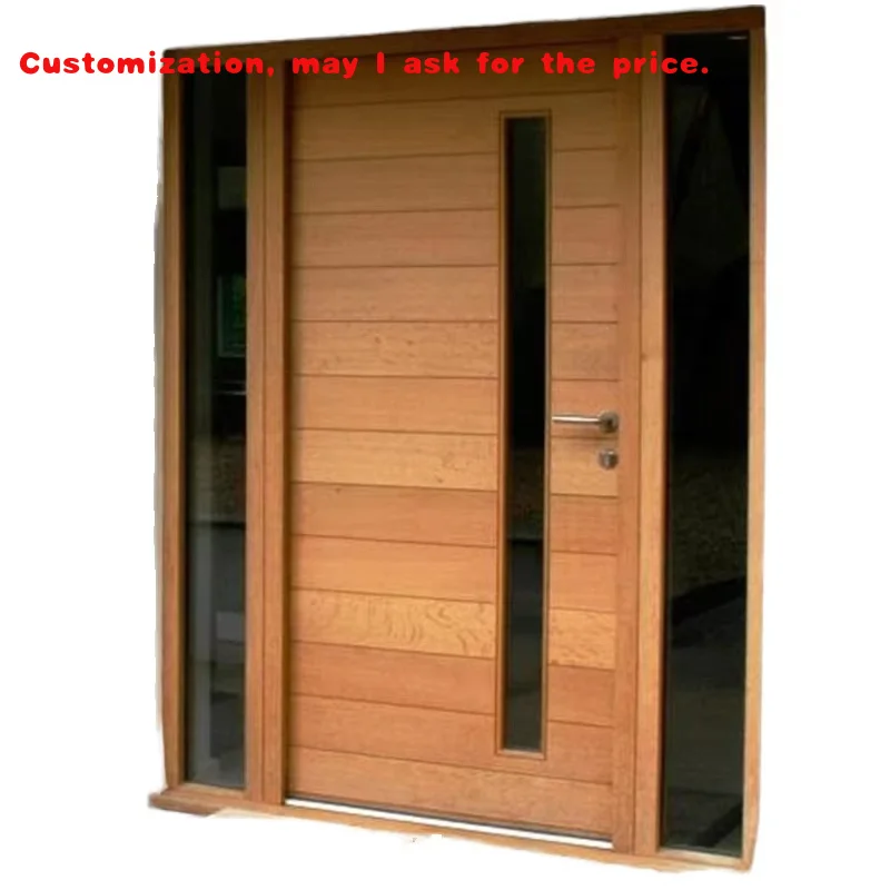 custom.Premium Anti-Corrosion Secure & Weatherproof Design Minimalist Front Door-Stainless Steel & Solid Wood MDF Exterior