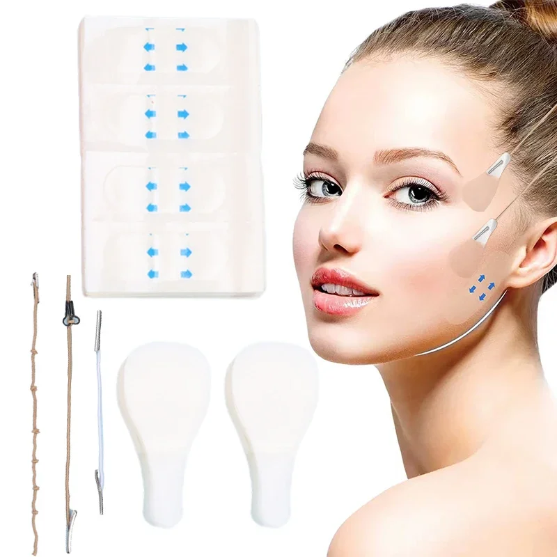 160 pçs/set pescoço elevador fita, pescoço fita de levantamento invisível rosto fita face lift fita invisível em forma de v instantâneo rosto ta