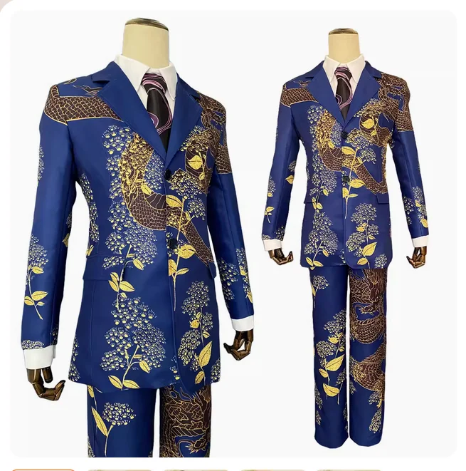 

Halloween cosplay Tokyo Avengers original art exhibition Dragon Palace Temple Ken Draken dark blue suit