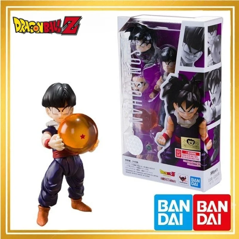 Bandai Original Anime Shf Dragon Ball Z Adolescence Son Gohan Action Figures Toys Dragon Ball Super Figurine Doll Model Gifts