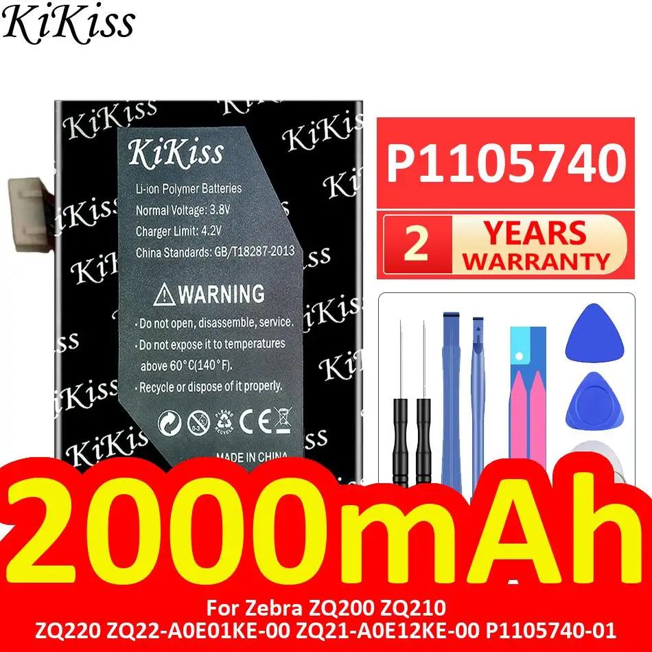 Printer Battery P1105740 2000mAh For Zebra ZQ200 ZQ210 ZQ220 ZQ22-A0E01KE-00 ZQ21-A0E12KE-00 P1105740-01