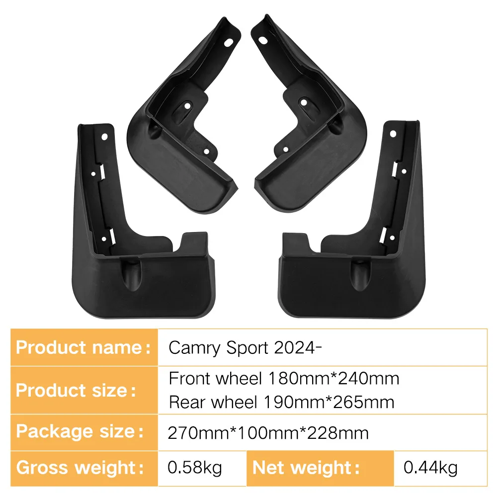 For Toyota Camry Sport XV80 80 2024 2025 Splash Guards Mud Fenders Mudguards Mudflaps Accessories 4pcs/set Mud Guards Mud flaps