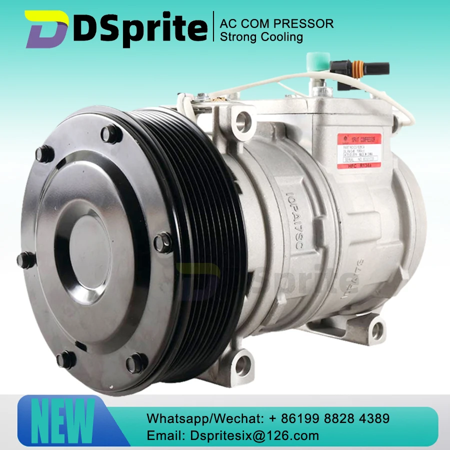 10PA17C A/C Air Conditioning Compressor Cooling Pump PV8  8030 4471709490 4471002380 for JOHN DEERE Series 5 Series 7020 Series