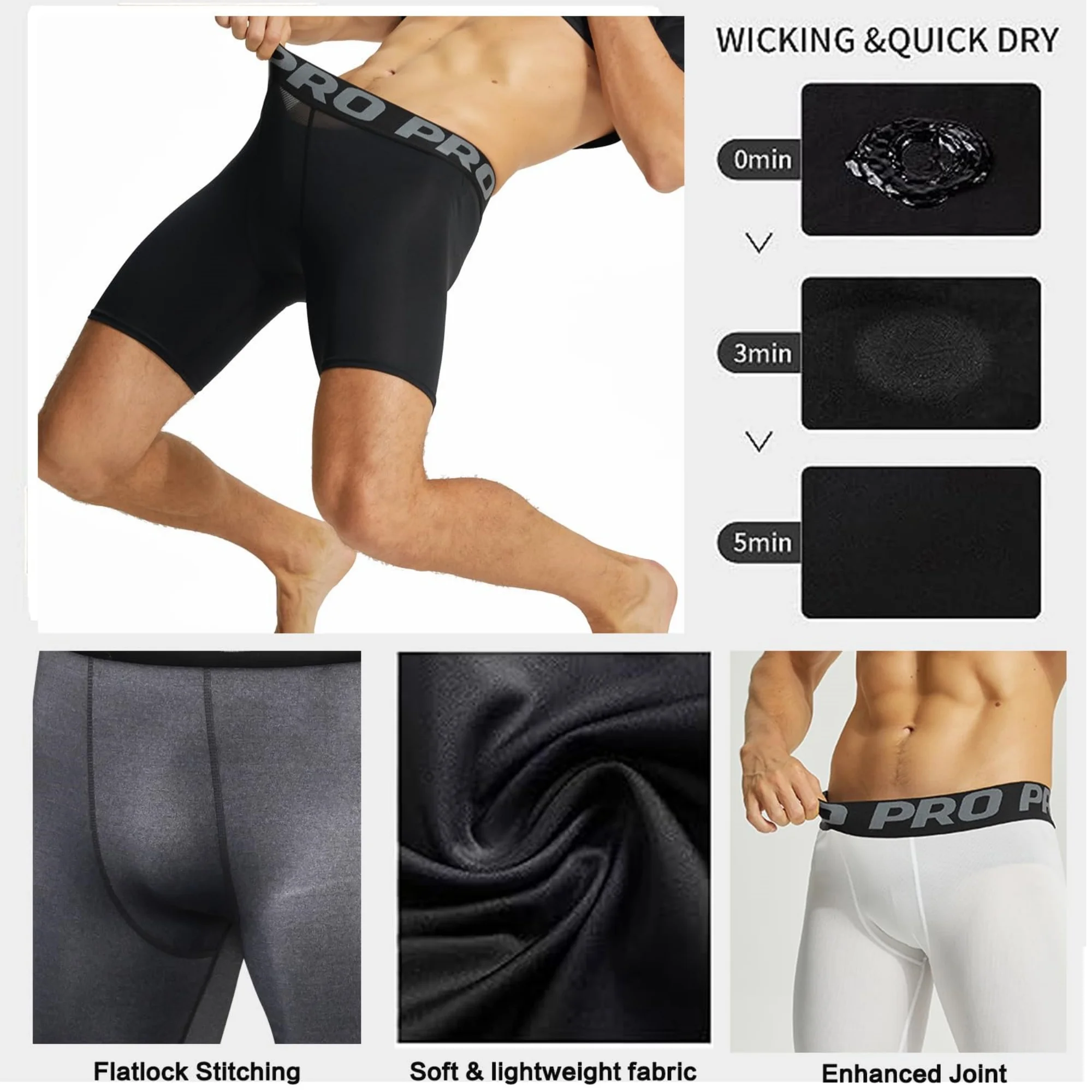 3 Pack Men's Compression Short - огляд і ціна Compression Shorts Athletes