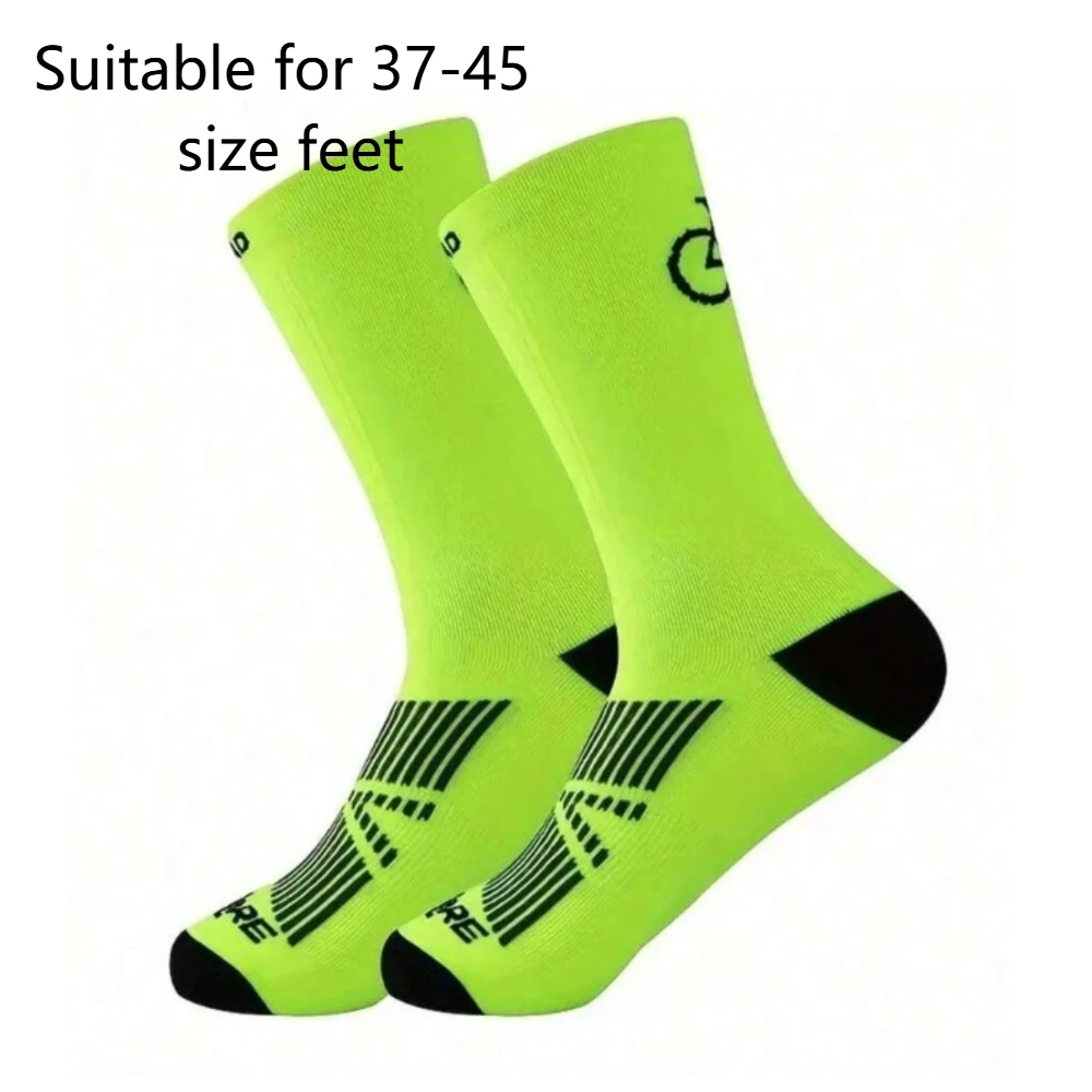 2 paia di calzini sportivi in cotone di nylon di alta qualità calzini da ciclismo su strada traspiranti a metà polpaccio calzini da sci per assorbimento del sudore per uomo donna