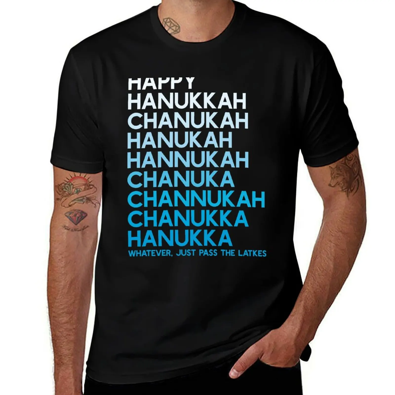 

Hanukkah Spelling Shirt T-Shirt anime tshirt t shirt man casual T-Shirt