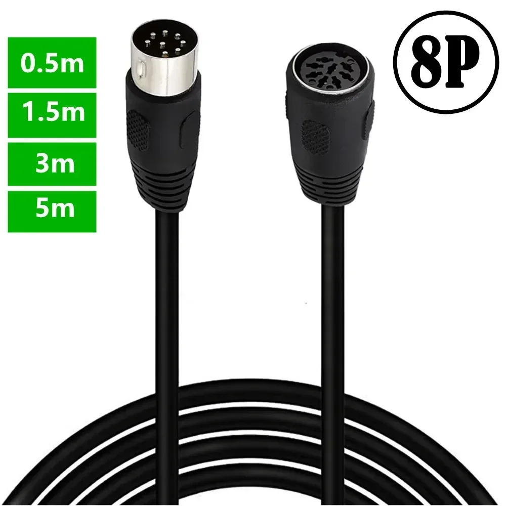 DIN 8Pin Male and Female Extension Cable, 8-core Conference Audio System Cable, Hand Held Microphone Cable, Signal Control Cable