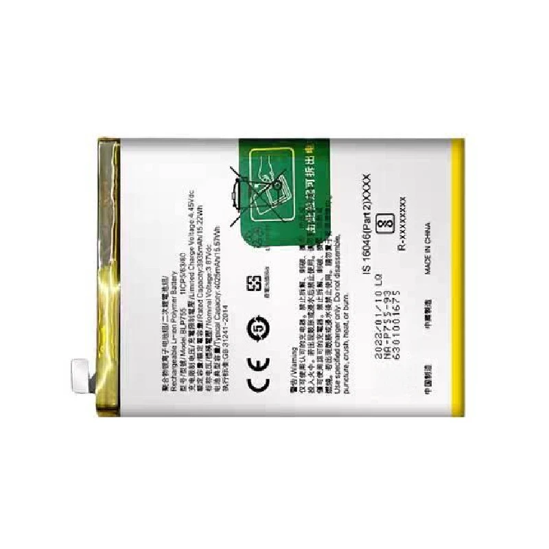100% Original New 4025mAh BLP755 For OPPO K7 5G Reno3 5G Reno3 Pro High Capacity Battery