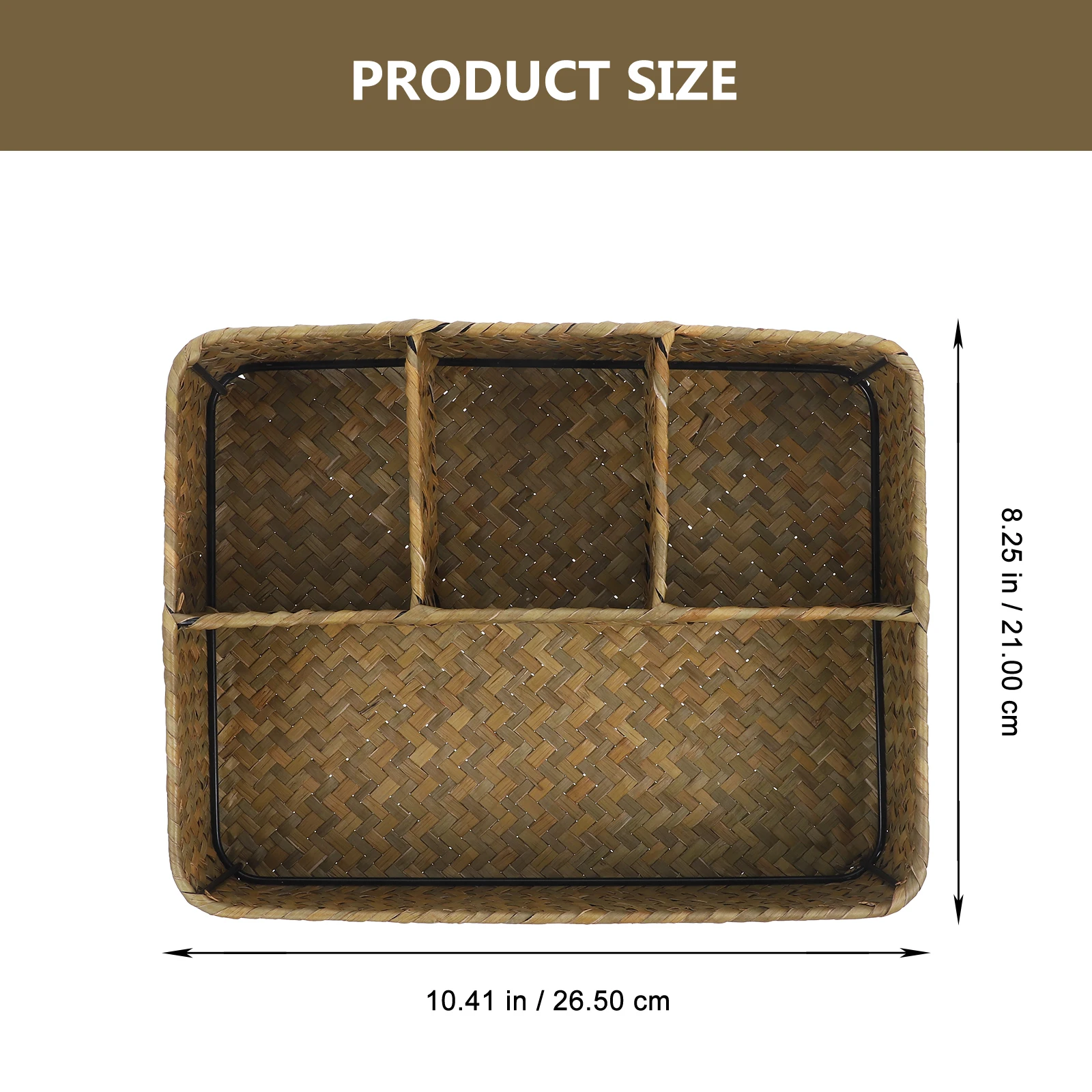 

Woven Storage Basket Sugar Packet Tea Bag Organizer Desktop Sundries Holder Coffee Bar Condiment Holder Tea