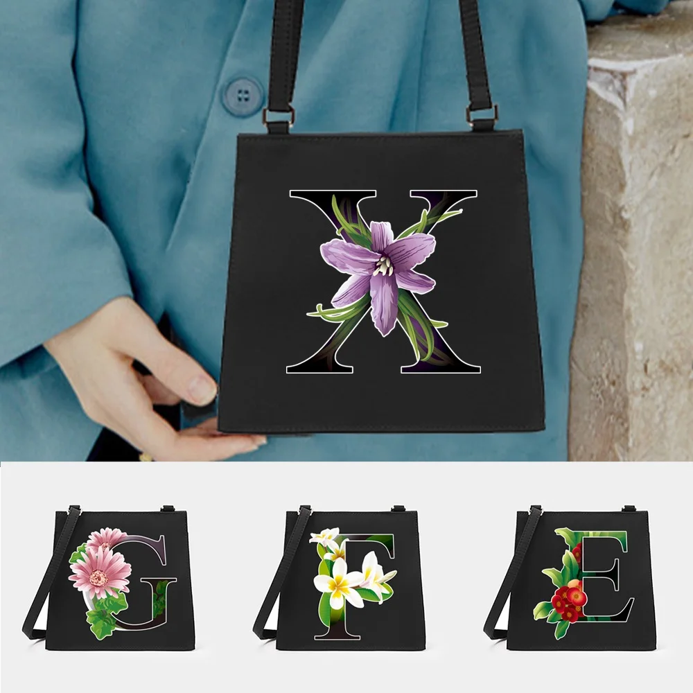 

Square Pack Work Commuting Durable Adjustable Shoulder Strap Flower Color Printing Series Women Multifunctional Storage Bag