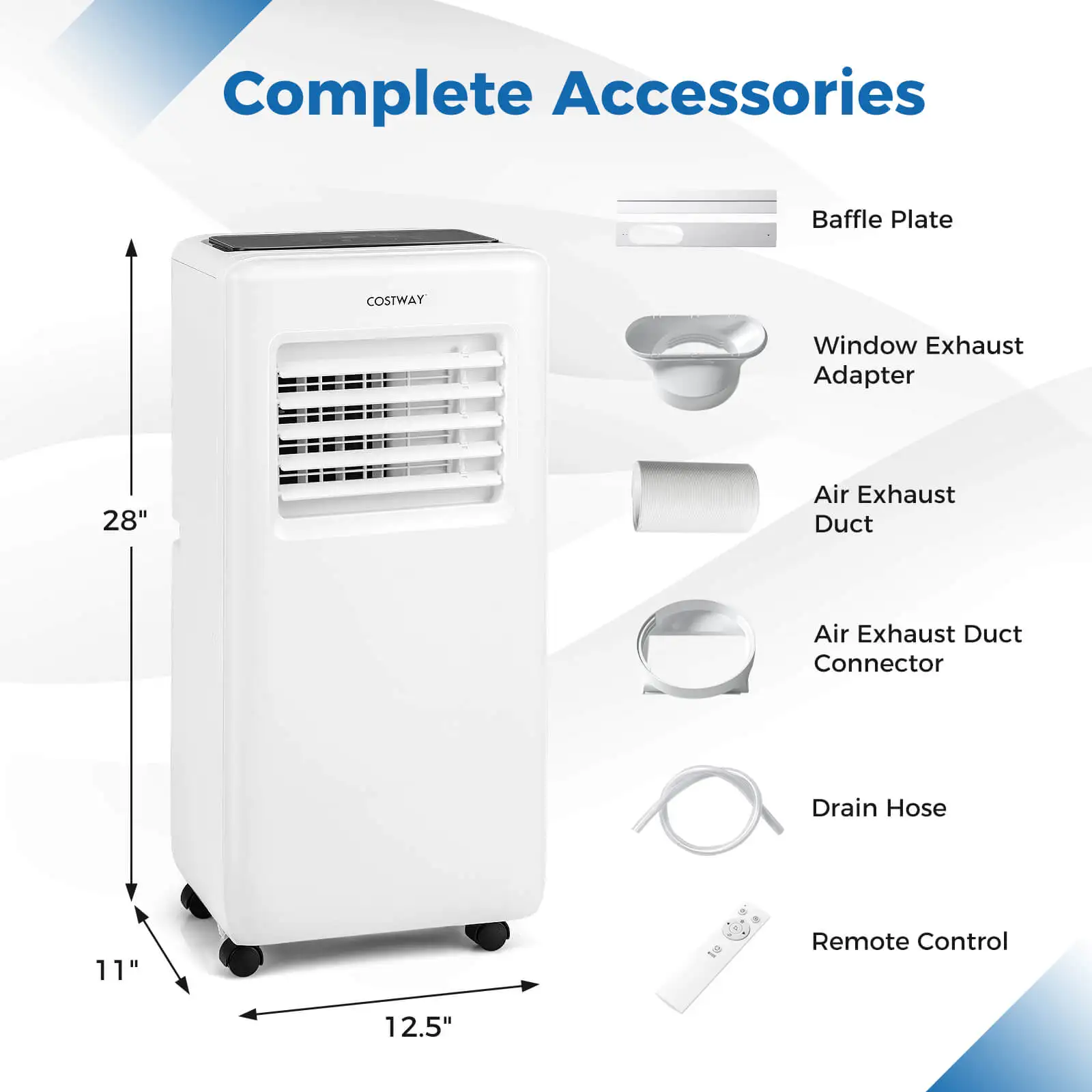 Pendingin udara 3 in 1 portabel 10000 BTU dengan kipas & Dehumidifier