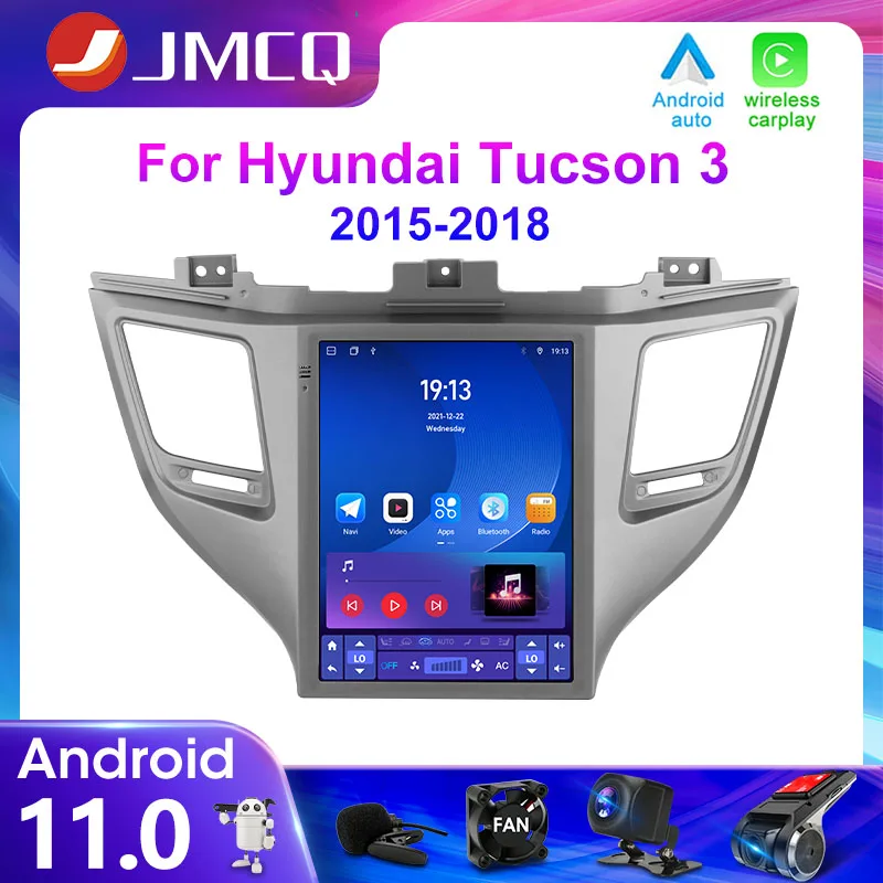 

JMCQ 2Din 4G Android 11 Car Radio Multimedia Video Player For Hyundai Tucson 3 2015-2018 Navigation GPS Carplay