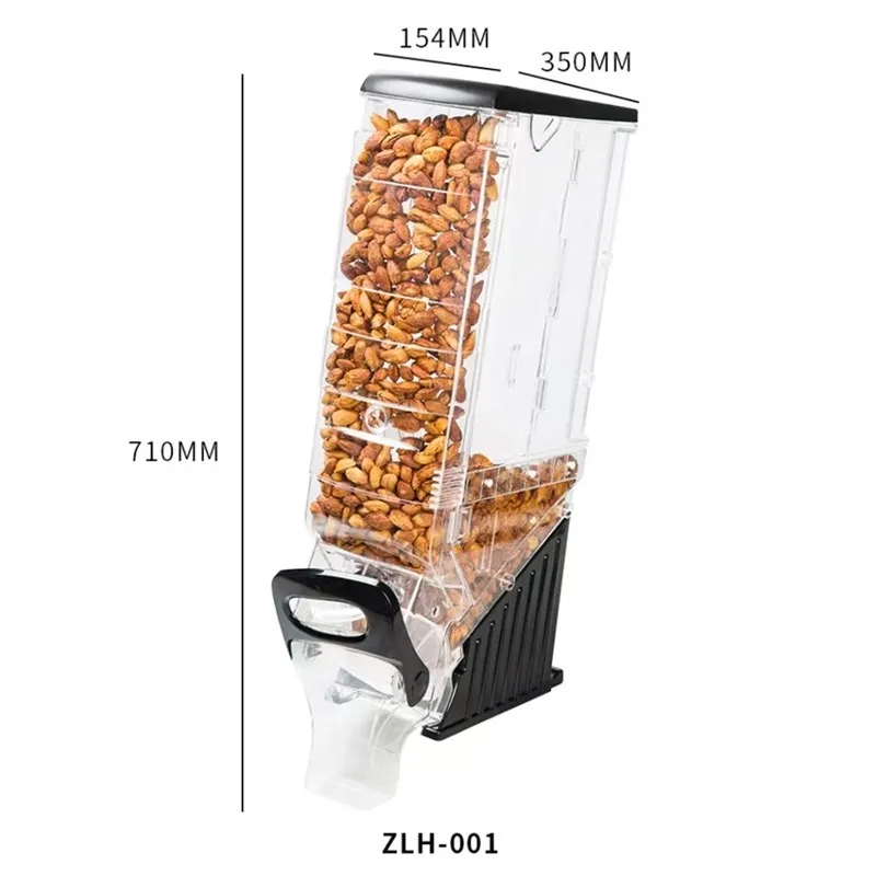 Candy sealed box City drop-down food gravity box Grain transparent cereal dispenser Zaming thick product box