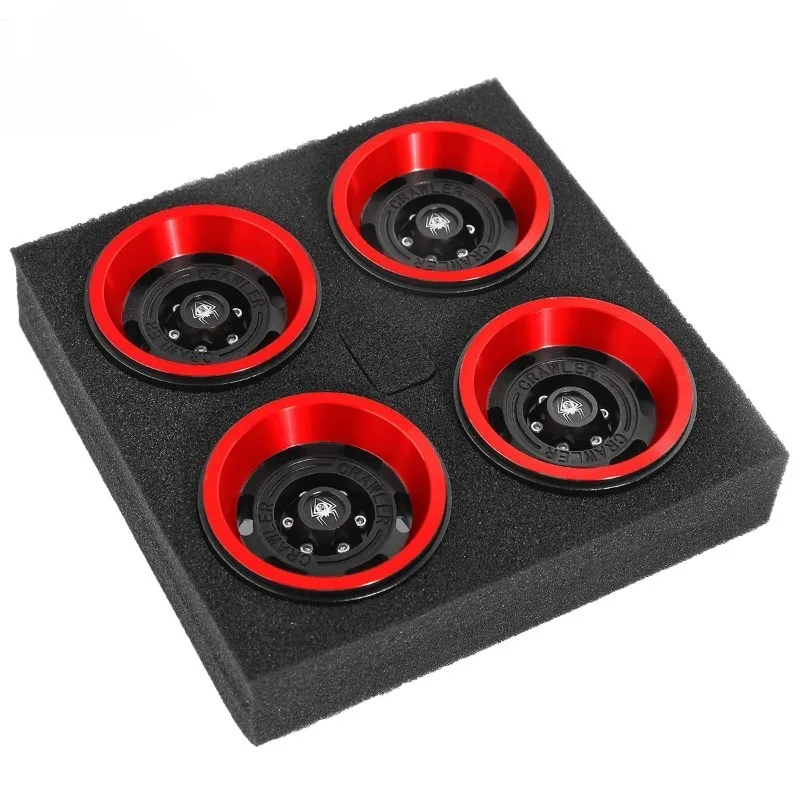 4PCSBeadlock Wheel Rims Aluminum Alloy for 1:10 RC Crawler SCX10 90046 SCX10 III AXI03007 CC01 D90 D110 1.9 Crawler Tires
