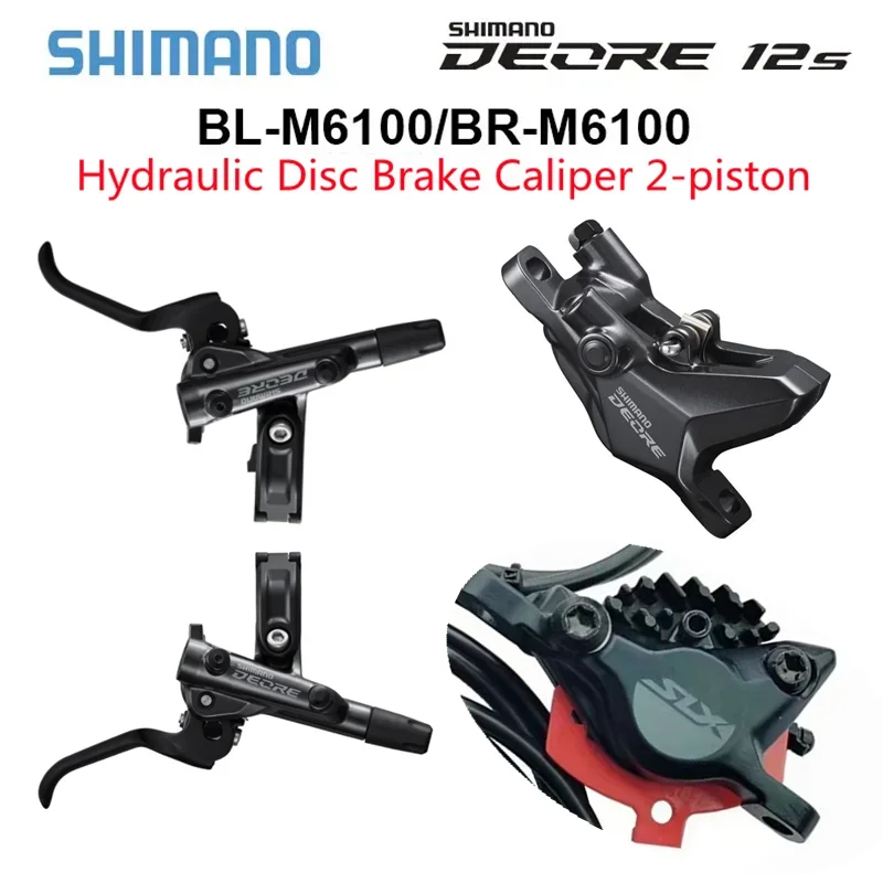 

Shimano DEORE M6100 BR BL-M6100 Hydraulic Disc Brake Groupset with M6100 Brake Lever and BR-M6100 Brake Caliper assembled