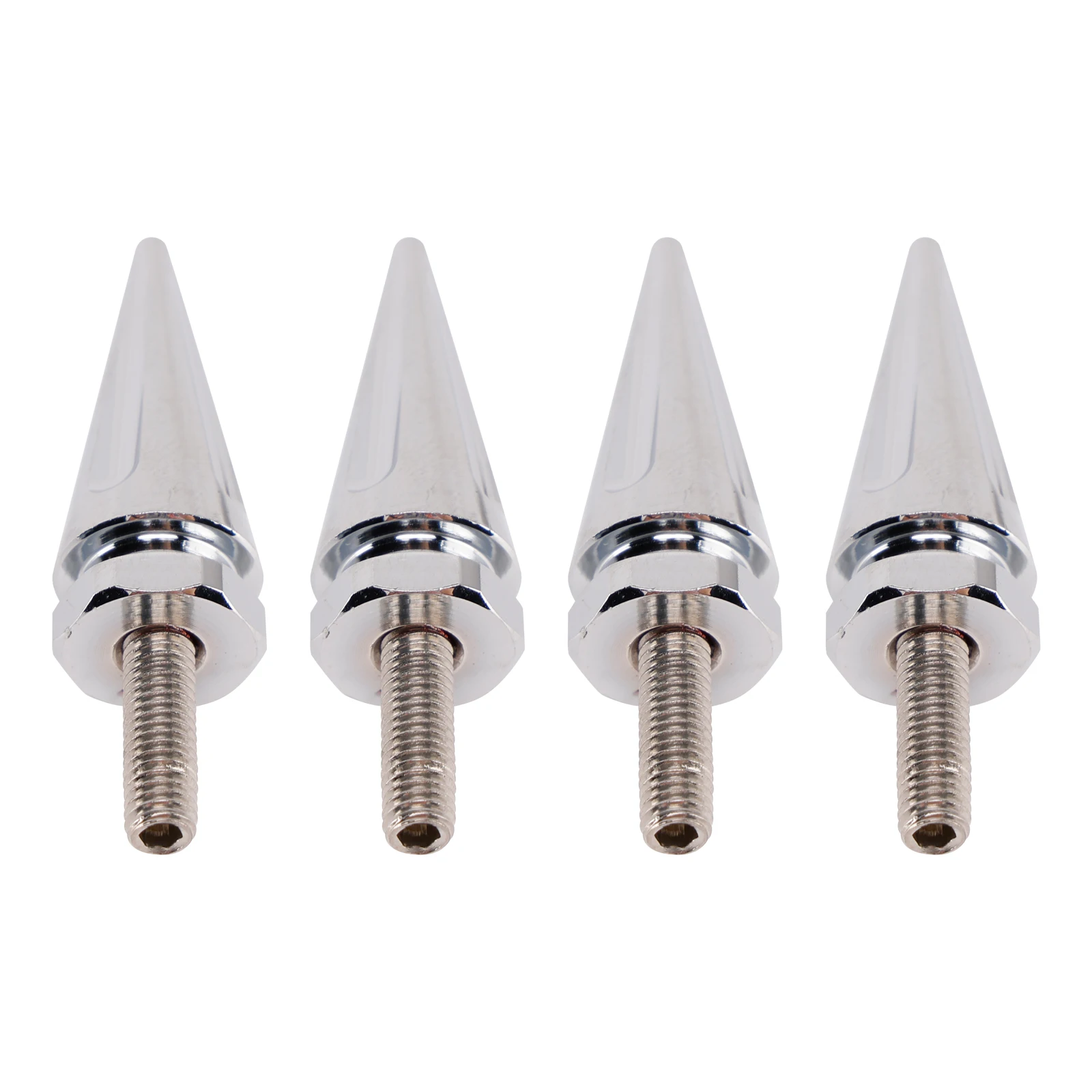 4 قطعة أسود/فضي الألومنيوم الزجاج الأمامي مسامير مدببة ل CVO الطريق الإنزلاق FLTR 2015 2016 2017 2018 2019 2020-2025 #2